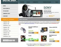 欧美风数码产品购物网页模板(编号:602303) - 提升电子产品销售的现代解决方案